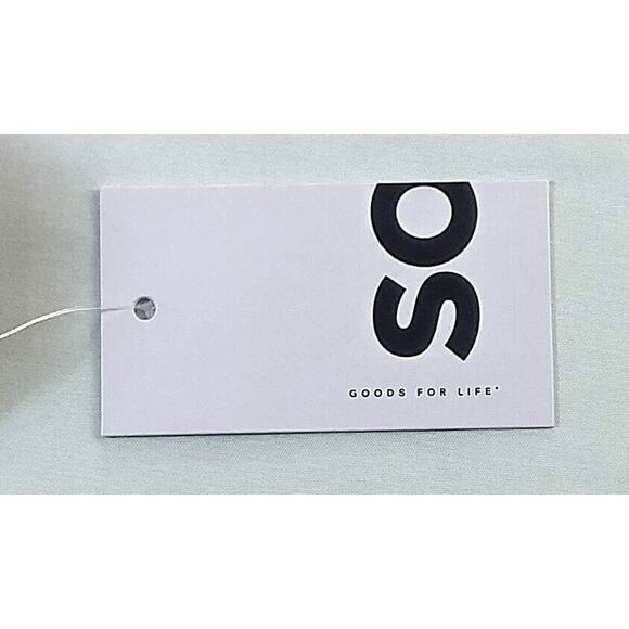 SO Goods For Life Blue Floral Ruched Peplum Waist Crop Top Size Medium NWT - Picture 7 of 8